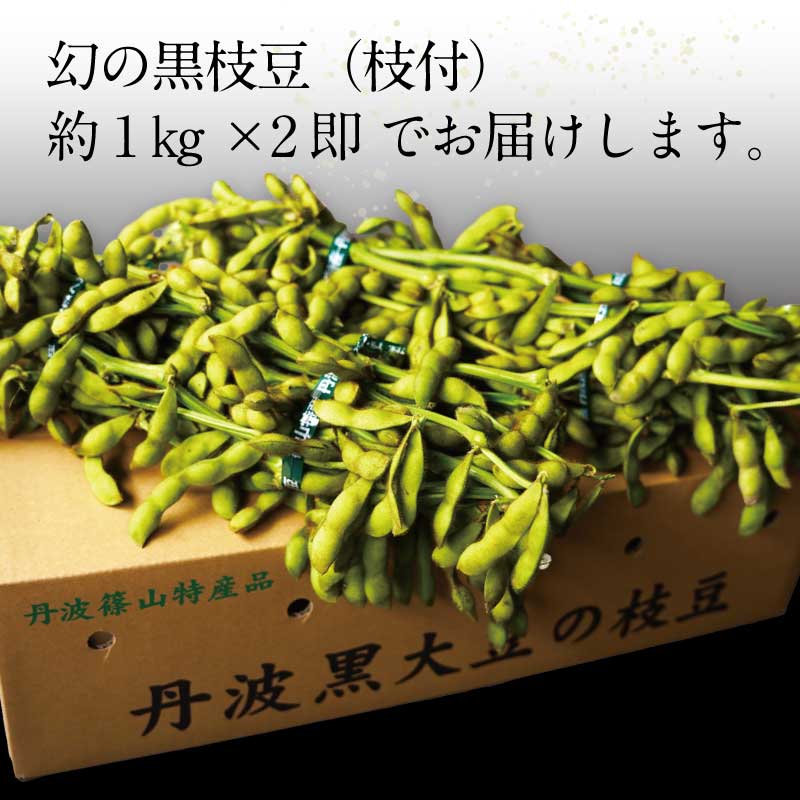 【数量限定】うえだくんの黒枝豆　2023年度産 約1.0kg × 2束